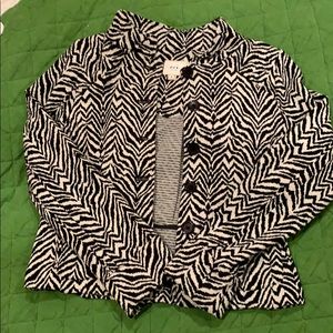 Short jacket zebra print
